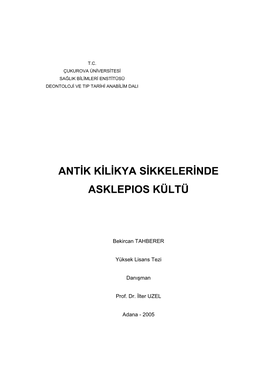 Antik Kilikya Sikkelerinde Asklepios Kültü