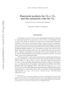 Functorial Products for GL2× GL3 and the Symmetric Cube For