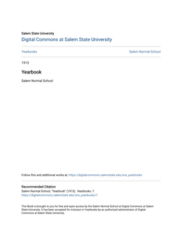 Digital Commons at Salem State University Yearbook