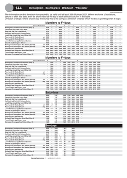 144 Birmingham - Bromsgrove - Droitwich - Worcester