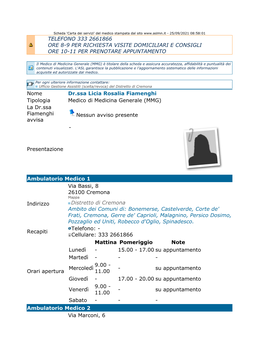 (MMG/Pdf) &gt; Scheda Medico