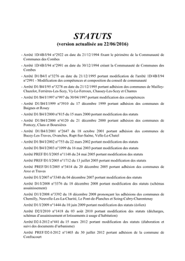 Statuts Au 22 06 2016