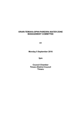 Orari-Temuka-Opihi-Pareora Water Zone Management Committee