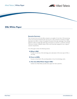 DSL White Paper