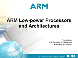 ARM Low-Power Processors and Architectures