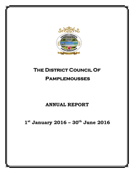 Annual Report 1St January 2016 – 30Th June 2016