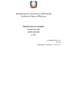 Archivio Generale, 1893-1896