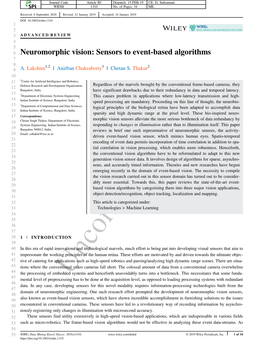 Neuromorphic Vision: Sensors to Event-Based Algorithms Q2 7