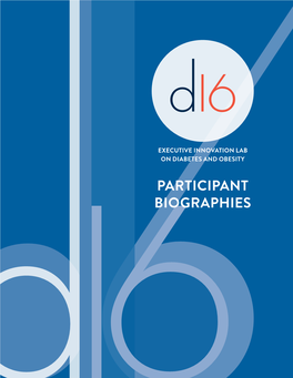 The D16 Participant Biography Booklet