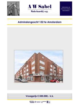 Admiralengracht 132 Te Amsterdam