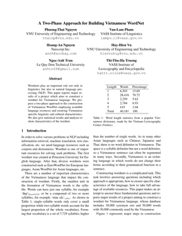 A Two-Phase Approach for Building Vietnamese Wordnet