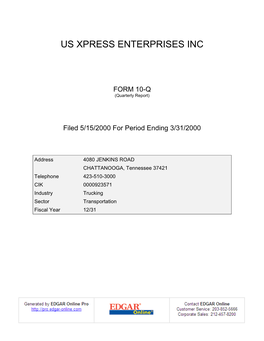 Us Xpress Enterprises Inc