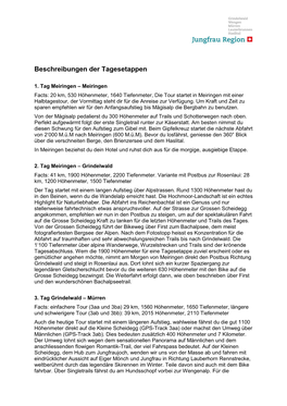 Beschreibungen Der Tagesetappen