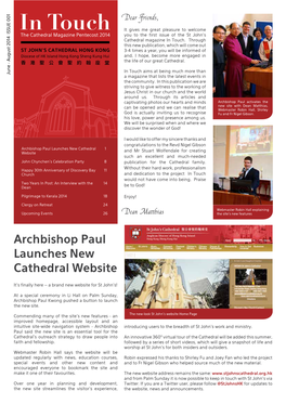 Issue of the St John’S Cathedral Magazine in Touch