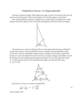 Triangle Bisector Theorem—C.E