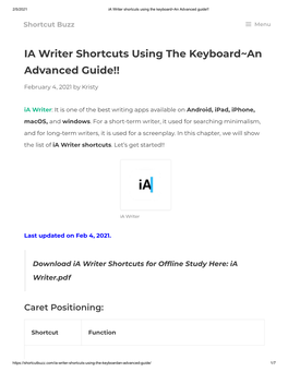 Ia Writer Shortcuts Using the Keyboard~An Advanced Guide!!