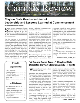 Inside Clayton State Graduates Hear of Leadership and Lessons Learned at Commencement