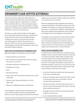 Swimmer's Ear (Otitis Externa)