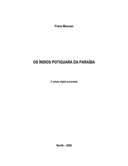 Os Índios Potiguara Da Paraíba