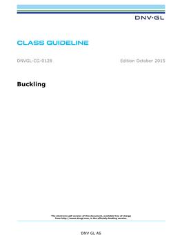 DNVGL-CG-0128 Buckling