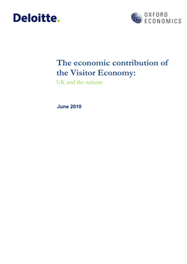 The Economic Contribution of the Visitor Economy