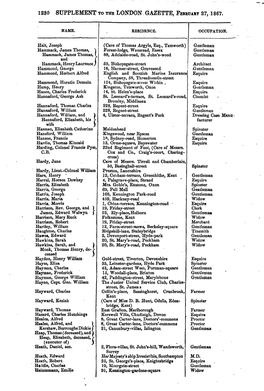 1230 Supplement to the London Gazette, February 27, 1867