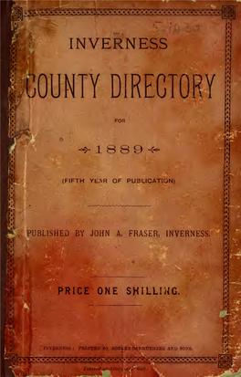 Inverness County Directory for 1887[-1920.]