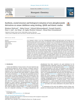 Synthesis, Crystal Structure and Biological Evaluation of New