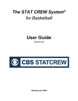 For Basketball User Guide