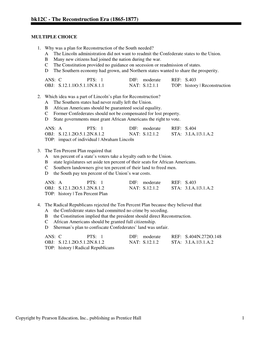 Bk12c - the Reconstruction Era (1865-1877)