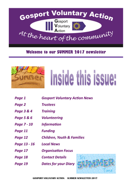 Our SUMMER 2017 Newsletter