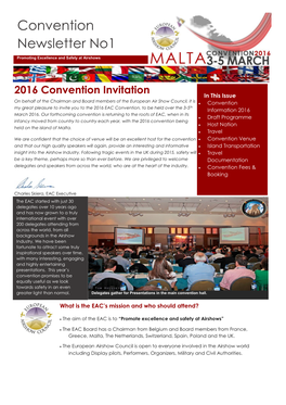 Convention Newsletter No1 December 2014