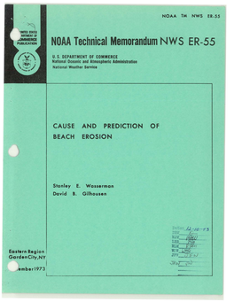 Cause and Prediction of Beach Erosion