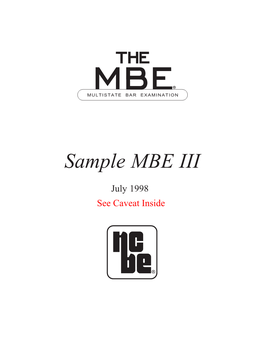 Sample MBE III