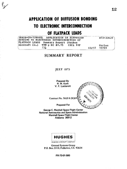 Application of Diffusion Bonding to Electronic