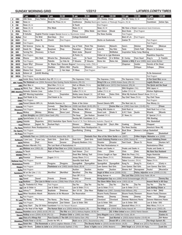 Sunday Morning Grid 1/22/12 Latimes.Com/Tv Times