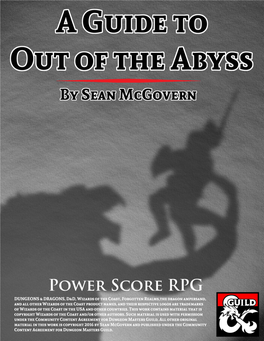 A Guide to out of the Abyss