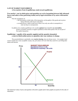 Law of Markets and Equilibrium