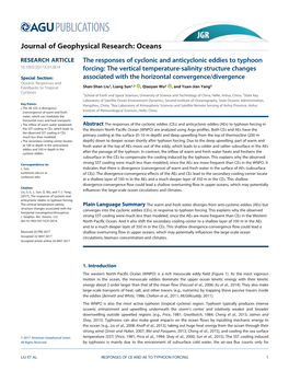 The Responses of Cyclonic and Anticyclonic Eddies to Typhoon Forcing