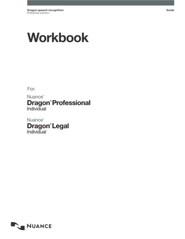 Dragon Individual, V15 User Workbook