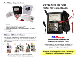 Do You Have the Right Meter for Testing Loops?