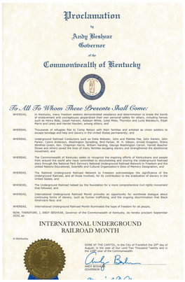 Proclamation by Andy Beshear Governor of the Commonwealth of Kentucky