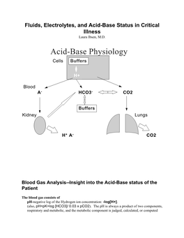 Acid-Base Physiology Cells Buffers