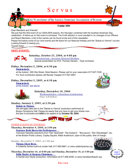 A-AA Newsletter October 2004