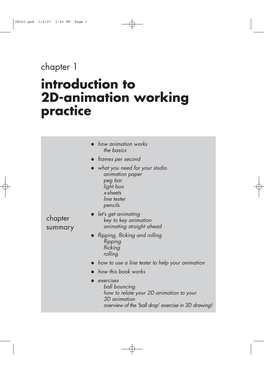 Introduction to 2D-Animation Working Practice
