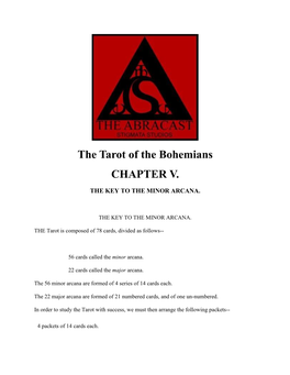 The Tarot of the Bohemians CHAPTER V