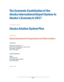 The Economic Contribution of the AIAS to Alaska's Economy in 2017
