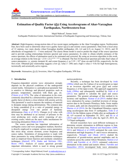 Using Accelerograms of Ahar-Varzaghan Earthquakes, Northwestern Iran