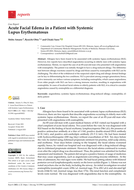 Acute Facial Edema in a Patient with Systemic Lupus Erythematosus