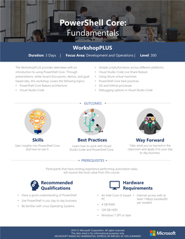 Powershell Core: Fundamentals
